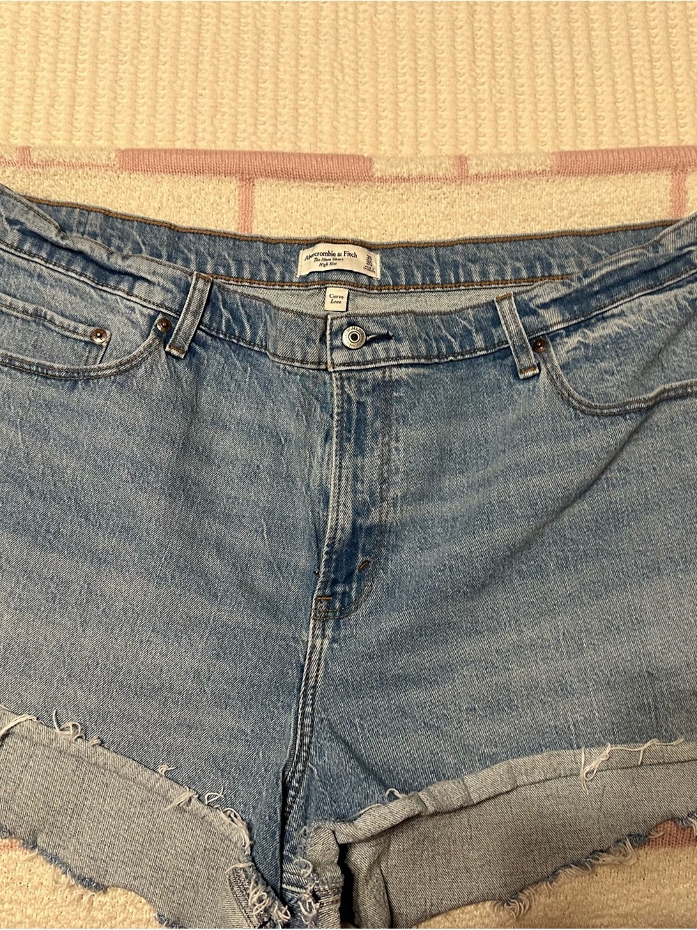 Abercrombie & Fitch Light Blue Denim Boyfriend Shorts